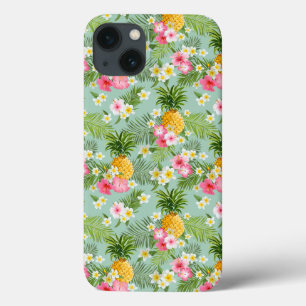 Tropical Flowers & Pineapples iPhone 13 Case