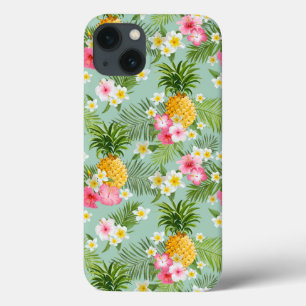 Tropical Flowers & Pineapples iPhone 13 Case