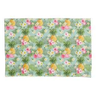 Tropical Flowers & Pineapples Pillowcase