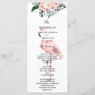 Tropical Flowers & Pink Flamingo Beauty Menu