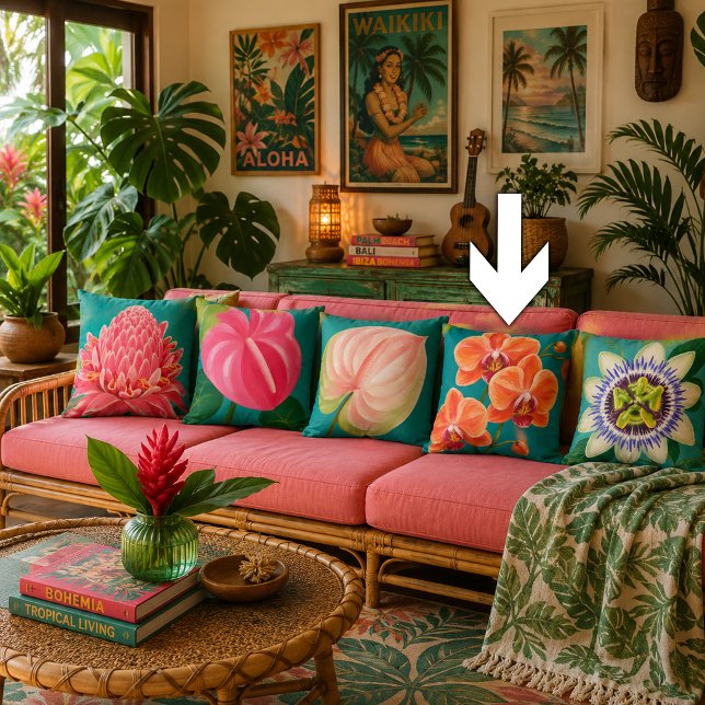 Tropical Flowers Plant Cushion (Creator Uploaded)