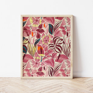 Tropical Flowers Poster