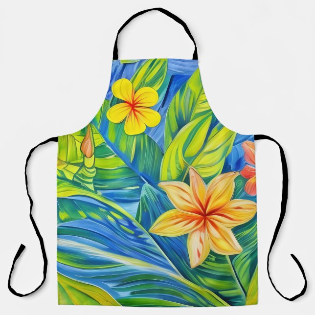 Tropical Flowers Three Apron (Front)