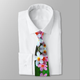 Tropical flowers tie