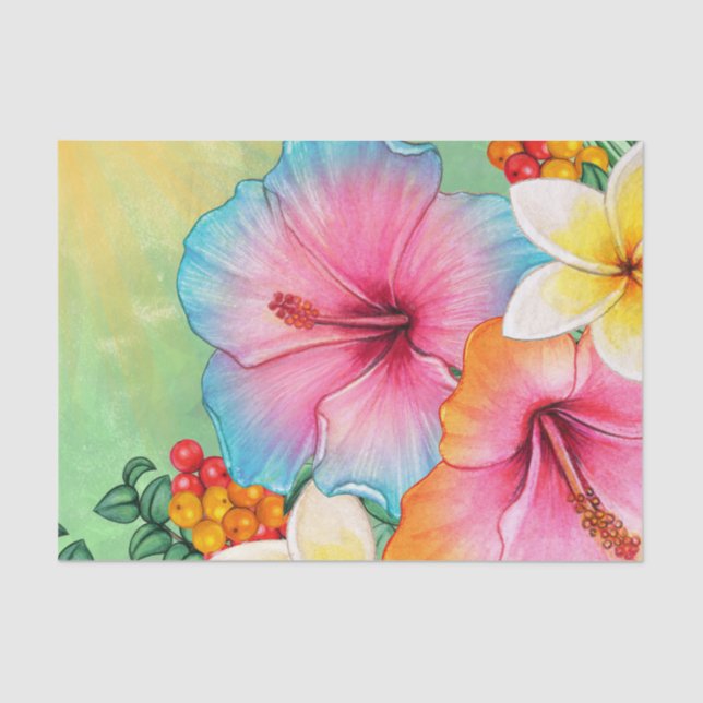 Tropical Flowers  Tissue Paper (Front)