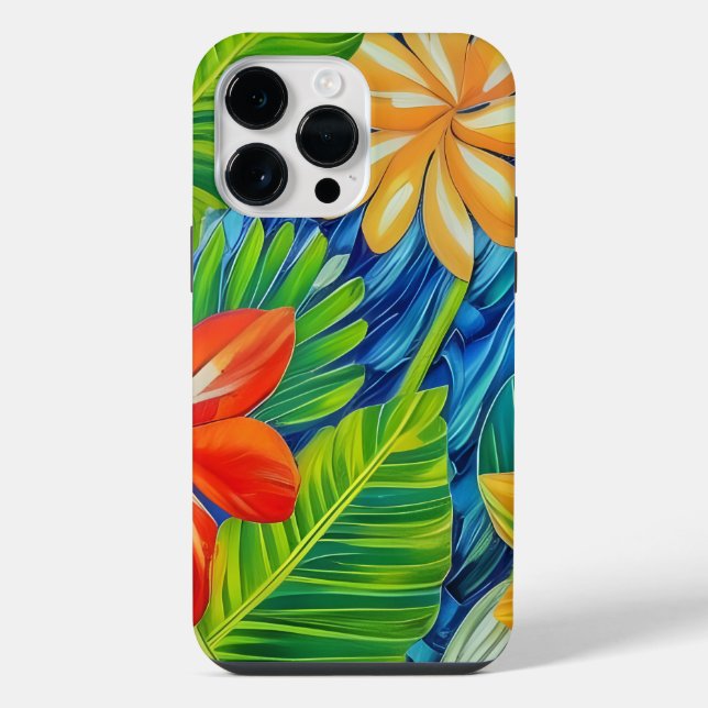 Tropical Flowers Two iPhone Case (Back)
