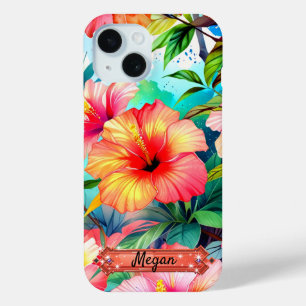 Tropical Flowers Vibrant Greens iPhone / iPad case