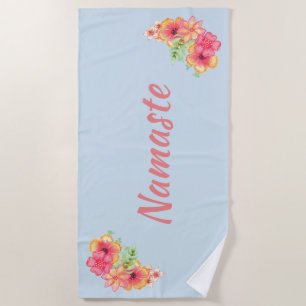 Tropical Flowers Yoga Towel