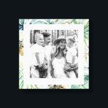 Tropical Foliage background Family Photo Canvas Print<br><div class="desc">Family Photo Tropical Foliage background.  Black and white filter applied to photo.</div>