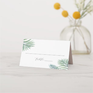 Tropical Foliage Elegant Botanical Wedding Place Card