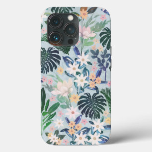 Tropical Foliage Floral Pattern iPhone 13 Pro Case