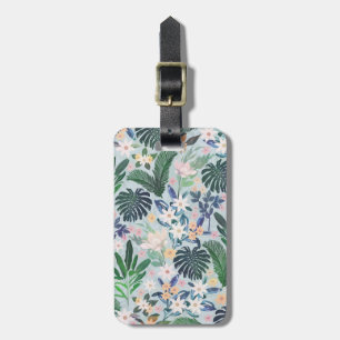 Tropical Foliage Floral Pattern Luggage Tag
