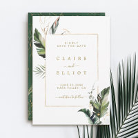 Tropical Foliage Gold Wedding