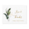 Tropical Foliage Gold Wedding Thank You