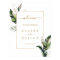 Tropical Foliage Gold Wedding Welcome Sign