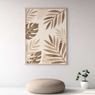 Tropical Foliage – Japandi Poster-Minimal Wall Art