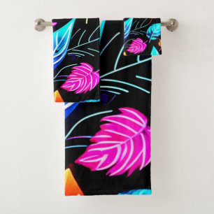 Tropical Foliage: Leaf Art Bath Towel Set