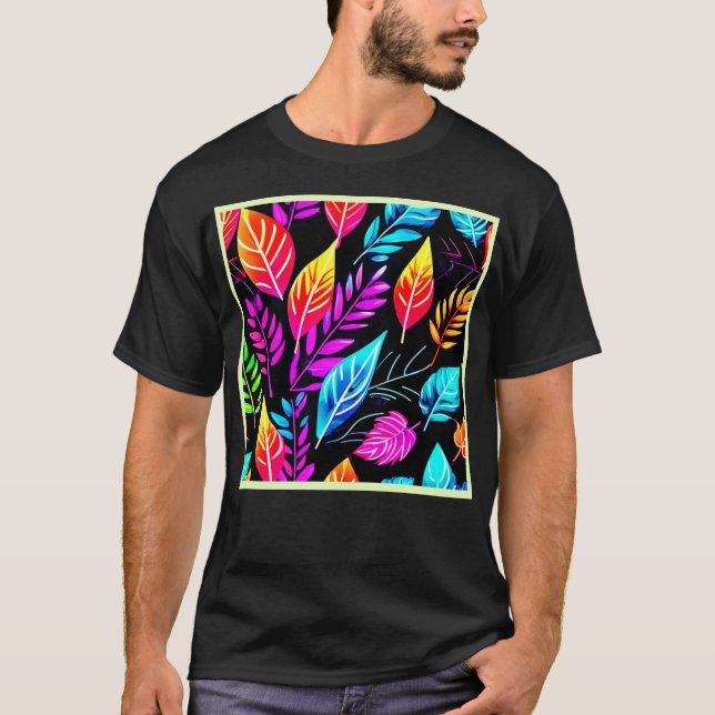 Tropical Foliage: Leaf Art T-Shirt (Front)