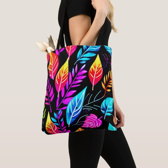 Tropical Foliage: Leaf Art Tote Bag (Close Up)