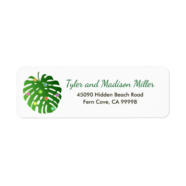 Tropical Foliage Lights Beach Christmas Holiday (Front)