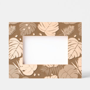 Tropical Foliage - Monstera And Palm Leaf Pattern Etched Frames