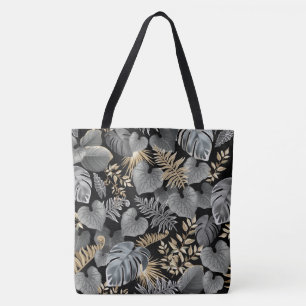 Tropical Foliage Pattern Tote Bag