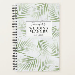 Tropical Foliage Sage Green Wedding Planner