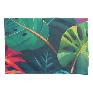 Tropical Foliage Watercolor Paradise Pillowcase
