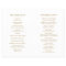 Tropical Foliage Wedding Gold Ceremony Program