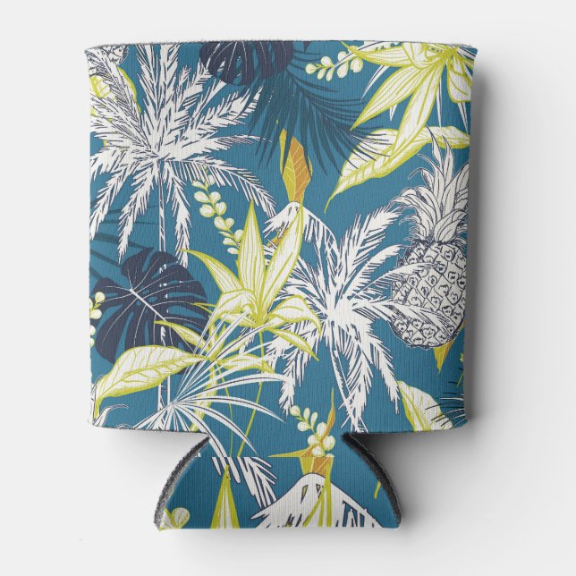 Tropical Forest: Colourful Hand Drawn. Can Cooler (Front)
