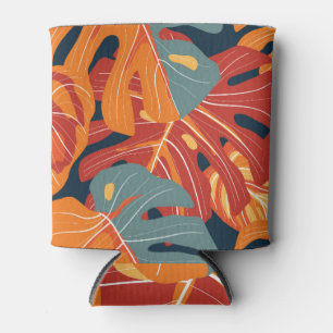 Tropical forest: exotic flowers wallpaper design. can cooler