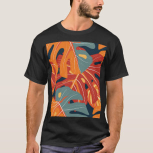 Tropical forest: exotic flowers wallpaper design. T-Shirt