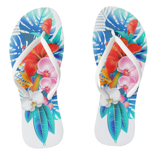 Tropical Forest Flip Flops (Footbed)