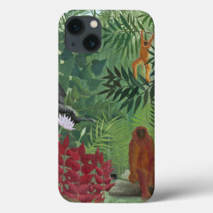 Tropical Forest with Monkeys, 1910 (oil on canvas) iPhone 13 Case