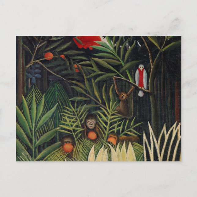 Tropical Forest with Monkeys by Henri Rousseau Postcard (Front)