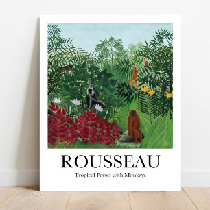 Tropical Forest with Monkeys by Henri Rousseau Poster