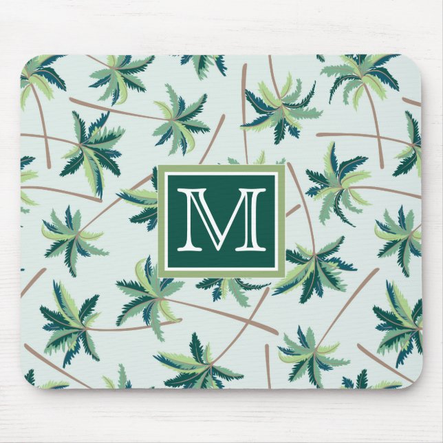 Tropical Foxtail Palm | Add Your Initial Mouse Mat (Front)