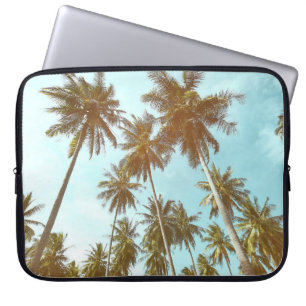 Tropical Frame: Abstract Palm Trees Laptop Sleeve