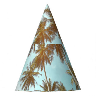 Tropical Frame: Abstract Palm Trees Party Hat