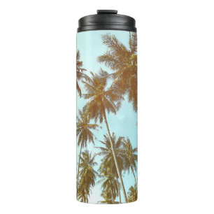 Tropical Frame: Abstract Palm Trees Thermal Tumbler