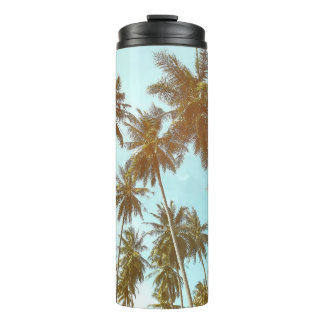 Tropical Frame: Abstract Palm Trees Thermal Tumbler