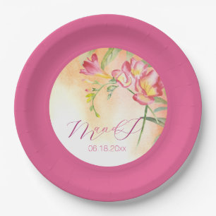 Tropical Freesia Paper Plate