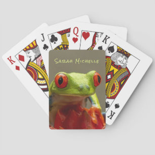 Tropical Frog Personalised Long Name Playing Cards