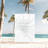 Tropical Frond White No Parents Listed Wedding