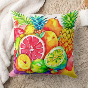 Tropical Fruit Cartoon Art Cushion
