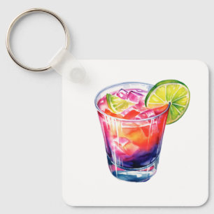 Tropical Fruit Cocktail Key Ring