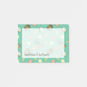 Tropical Fruit Doodle Pattern Post-it Notes