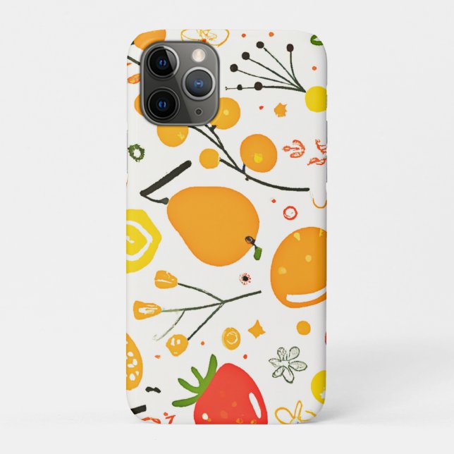 Tropical Fruit Fiesta Pattern Case-Mate iPhone Case (Back)