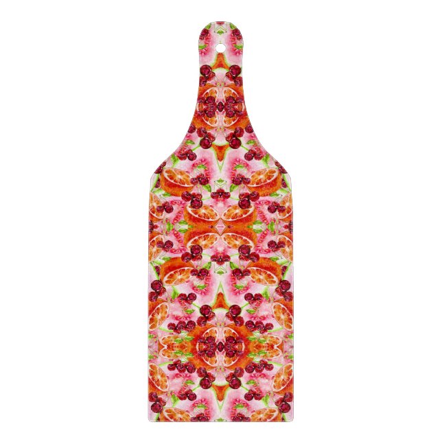 TROPICAL FRUIT GLASS CUTTING BOARD (Front)