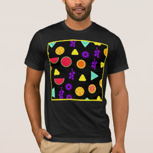 Tropical Fruit Neon Paradise Pattern T-Shirt
